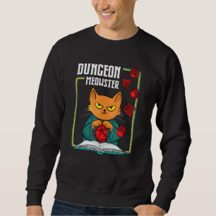 Dungeon Meowster Rpg Tabletop Gaming Dm Role Playe Sweatshirt