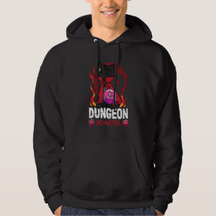 Dungeon Meowster Tabletop Gamer  Nerd Cat Hoodie