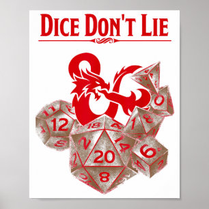 Dungeons & Dragons Red Dice Don't Lie Poster