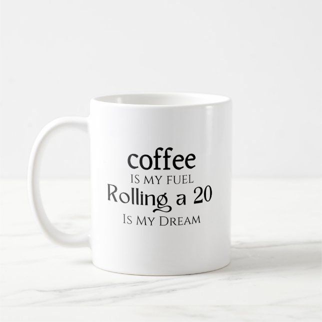 dungeons and dragon coffee dungeon master D&D nerd Mug (Left)