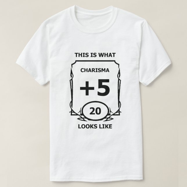 Dungeons and Dragons Charisma T Shirt (Design Front)