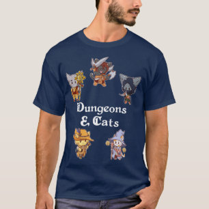 Dungeons Cats 5 Player Party T-Shirt