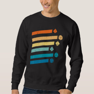 Dungeons Dice D20 Dragons Retro D20 Rpg Sweatshirt
