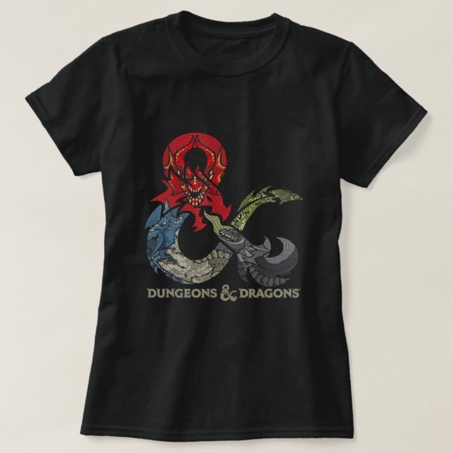 Dungeons Dragons Dragon Ampersand Logo Classic T-S T-Shirt (Design Front)