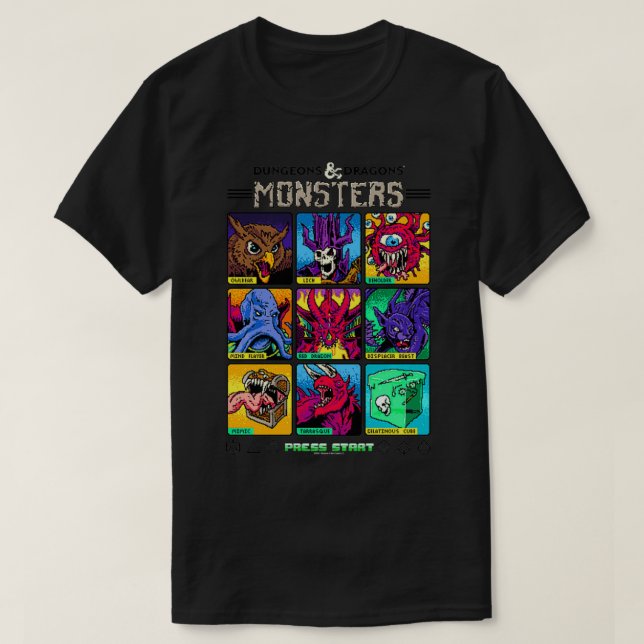 Dungeons & Dragons Wizards of the Coast Monster Se T-Shirt (Design Front)