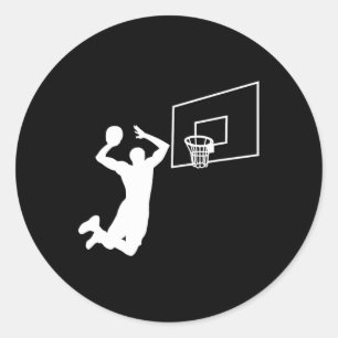 Dunk Basketball Player Slam Dunk Baller Basketball Classic Round Sticker