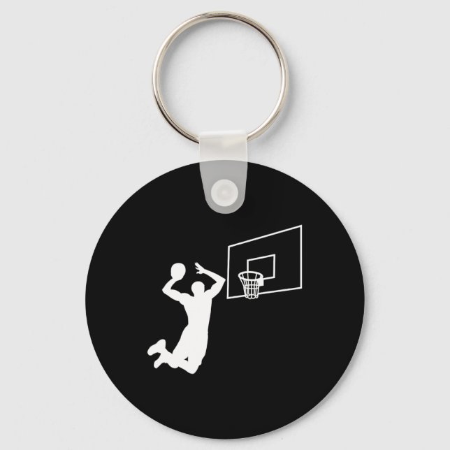 Dunk Bysketbyll Player Slam Dunk Byller Bysketbyll Key Ring (Front)
