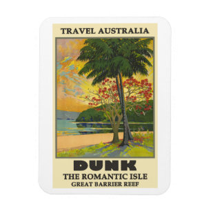 Dunk Island, Australia Vintage Travel Poster Magnet