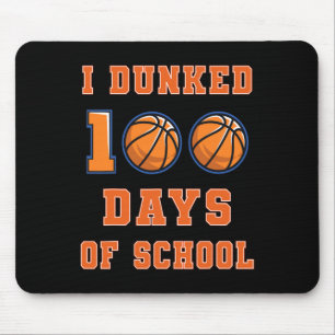 Dunked 100 Days Of School Basketball 100th Day Of Mouse Pad