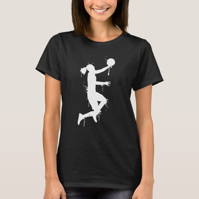 dunking basketball player team basketball player T-Shirt (Front)