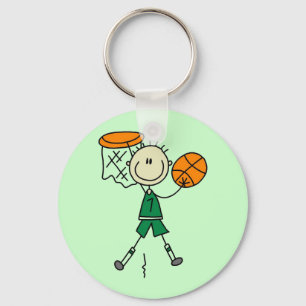 Dunking Boys Basketball Tshirts and Gifts Key Ring