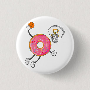 Dunking Doughnut Hole Food Champ 3 Cm Round Badge