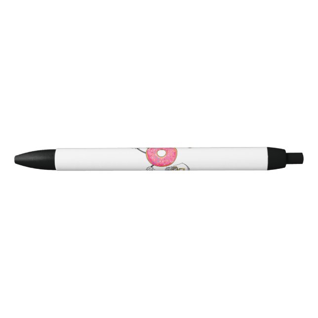 Dunking Doughnut Hole Food Champ Black Ink Pen (Front)