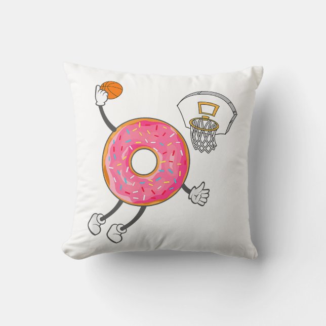 Dunking Doughnut Hole Food Champ Cushion (Front)