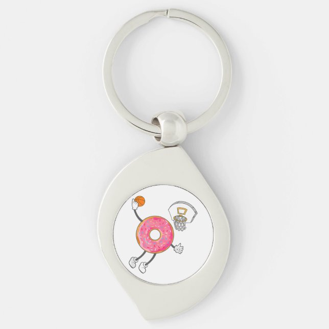 Dunking Doughnut Hole Food Champ Key Ring (Front)