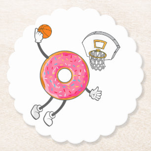 Dunking Doughnut Hole Food Champ Paper Coaster
