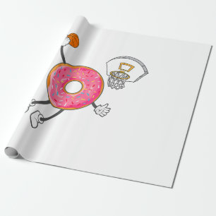 Dunking Doughnut Hole Food Champ Wrapping Paper