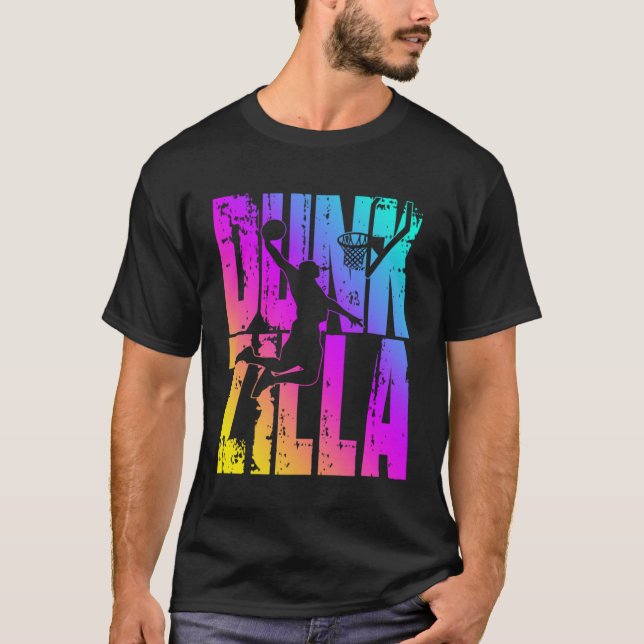 Dunkzilla Basketball Player Basketballer Sports Du T-Shirt (Front)