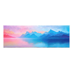 “Dunlach” Wide Pink and Blue Landscape Seascape A Photo Print