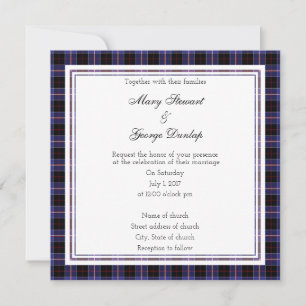 Dunlap Scottish Wedding Square Invitation