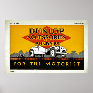 Dunlop Accessories and Sundries for the Motorist Poster
