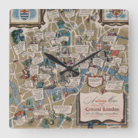 Dunlop map- Literary Landmarks of Central London