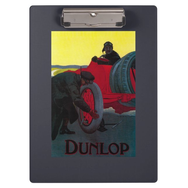 Dunlop Vintage PosterEurope Clipboard (Front)