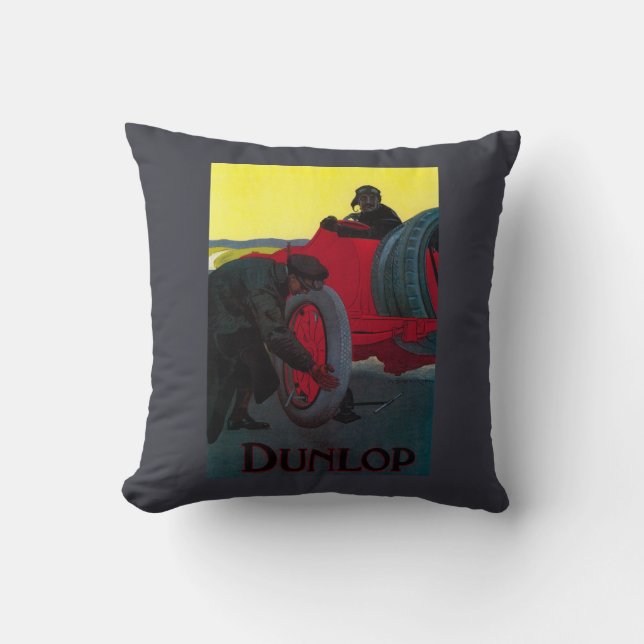 Dunlop Vintage PosterEurope Cushion (Front)