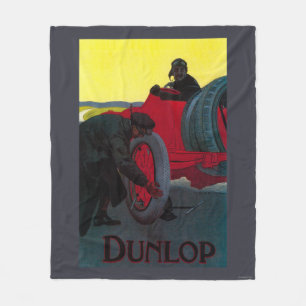 Dunlop Vintage PosterEurope Fleece Blanket