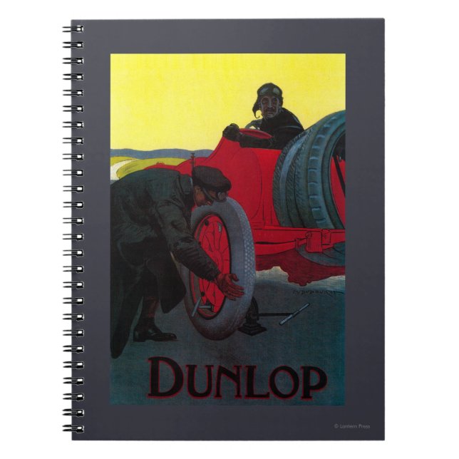 Dunlop Vintage PosterEurope Spiral Notebook (Front)