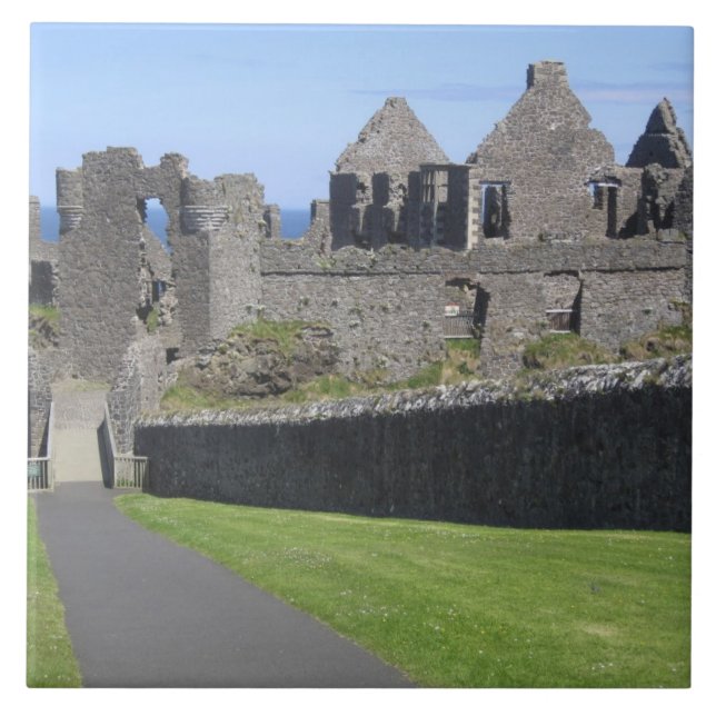 Dunluce Castle near Bushmills and Portrush, 2 Tile (Front)