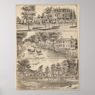 Dunn, Burditt and Benedict residences in Rutland Poster
