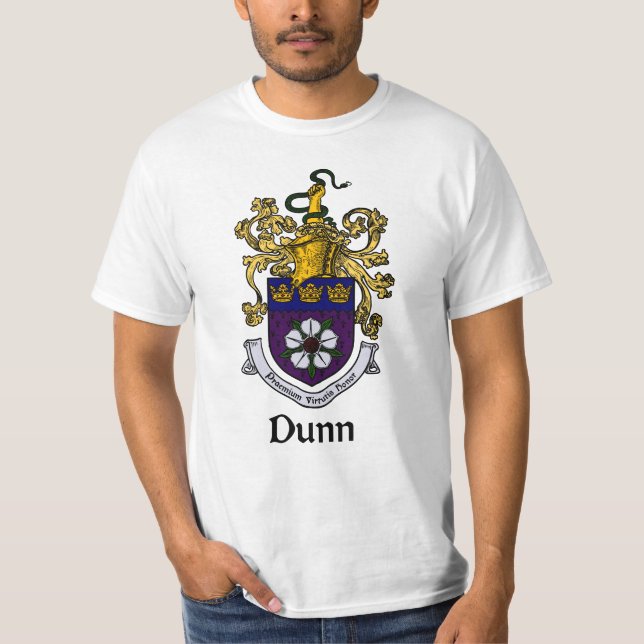 Dunn Family Crest/Coat of Arms T-Shirt (Front)