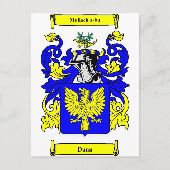 Dunn (Irish) Coat of Arms Postcard (Front)