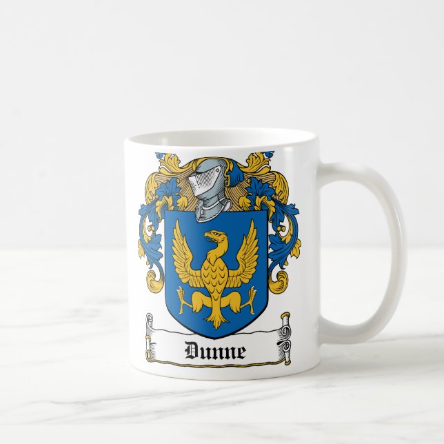 Dunne Family Crest Coffee Mug (Right)