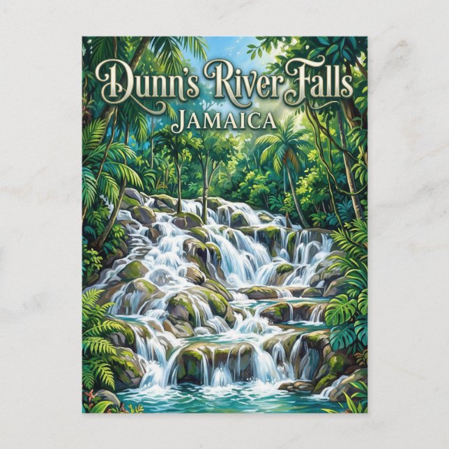 Dunn's River Falls Jamaica Postcard (Front)