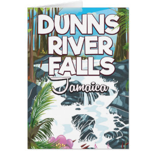 Dunn's River Falls Jamaica travel poster