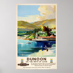 Dunoon On The Firth Of Clyde Vintage Travel Poster