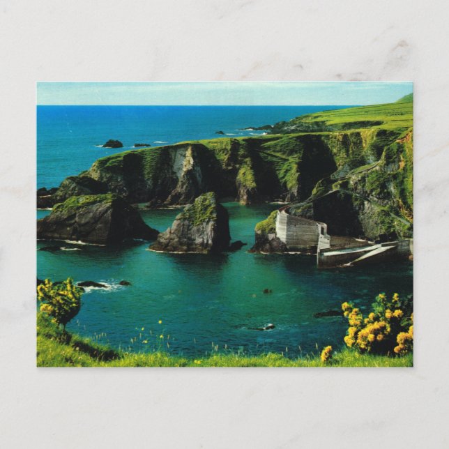 Dunquin harbour, Derry, Ireland, vintage postcard (Front)