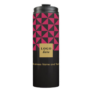 Duo black and pink - Business Logo Thermal Tumbler