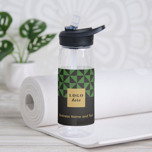 Duo black & green - Business Logo Water Bottle (Yoga)