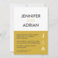 Duo Colour Editable Modern Minimalist Invitation