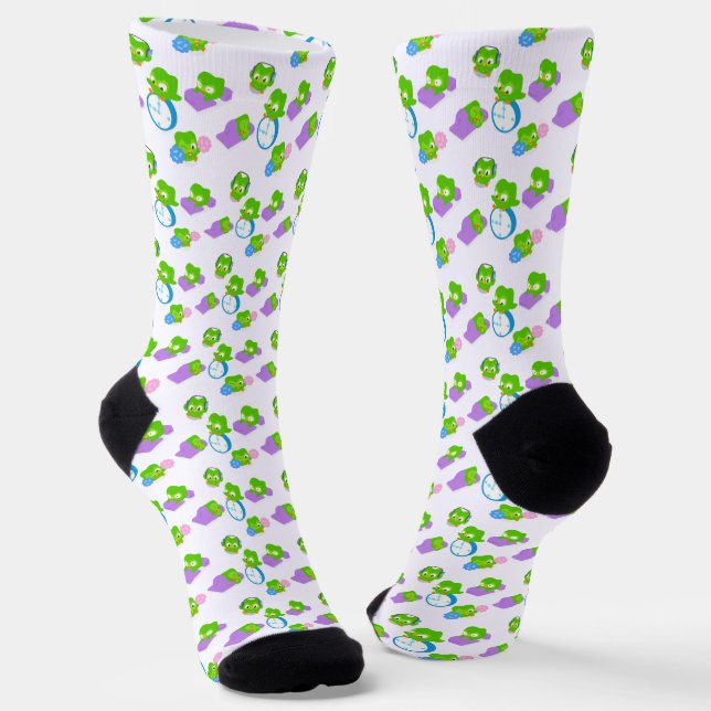 Duo Pattern Crew Socks (Angled)