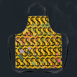 Duo Tone Dollar $ign Yellow Floral Apron<br><div class="desc">Decorative Apron Size: All-Over Print Apron, Medium 26"x30" Whether you are cooking at home, hosting a summer BBQ, or creating arts & crafts- do so in style with our fully customizable aprons! Made of a top quality polyester, our fully sublimation designs will definitely make a great impression on your guests....</div>