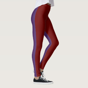 Duo Tone Purple and Dark red Leggings