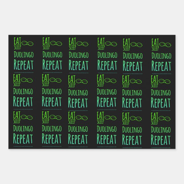 duolingo wrapping paper sheet (Front)