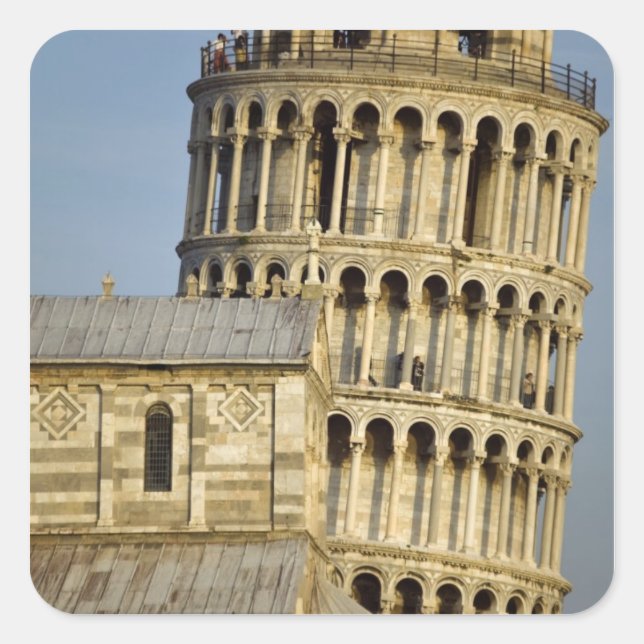 Duomo and Leaning Tower, Pisa, Tuscany, Italy Square Sticker (Front)