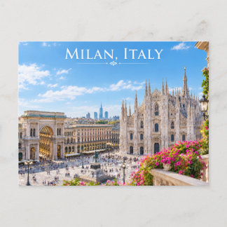 Duomo Cathedral City View Postcard