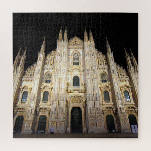 Duomo di Milano  at Night - 20x20 - 676 pcs. Jigsaw Puzzle