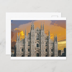 Duomo di Milano Church Milan Italy Postcard